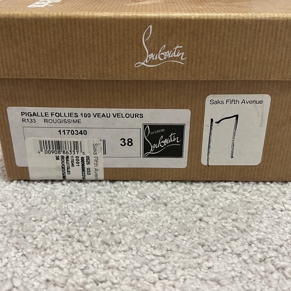 Pigalle Follies 100 Veau Velours Rouge size 8 - Picture 9 of 12
